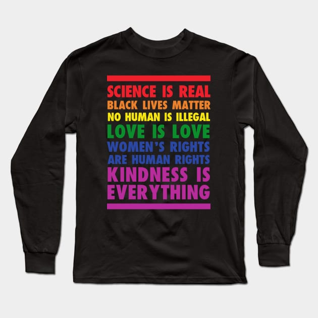 SCIENCE IS REAL BLACK LIVES MATTER Long Sleeve T-Shirt by HelloShop88